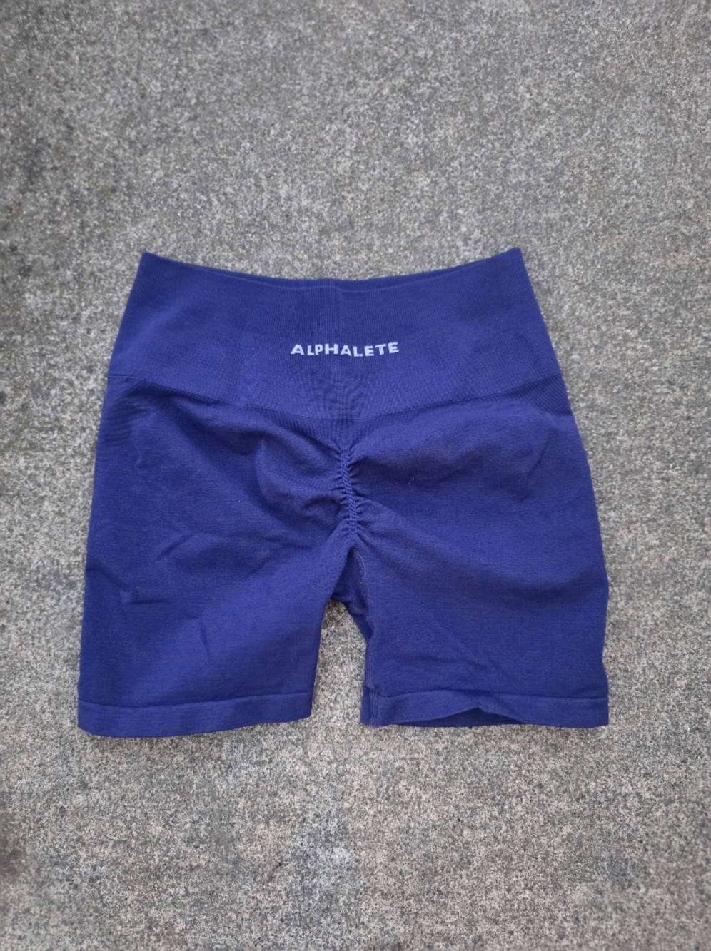 Alphalete Women's High-Waist Blue Seamless Shorts